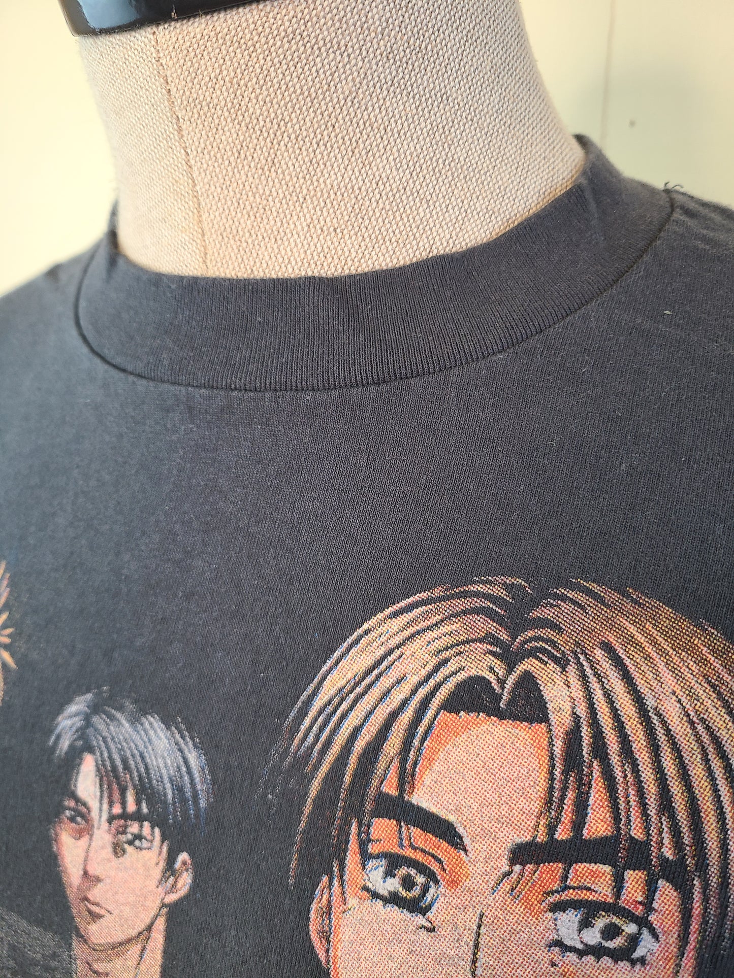Initial D Modern Vintage Style Anime T Shirt Faded Black