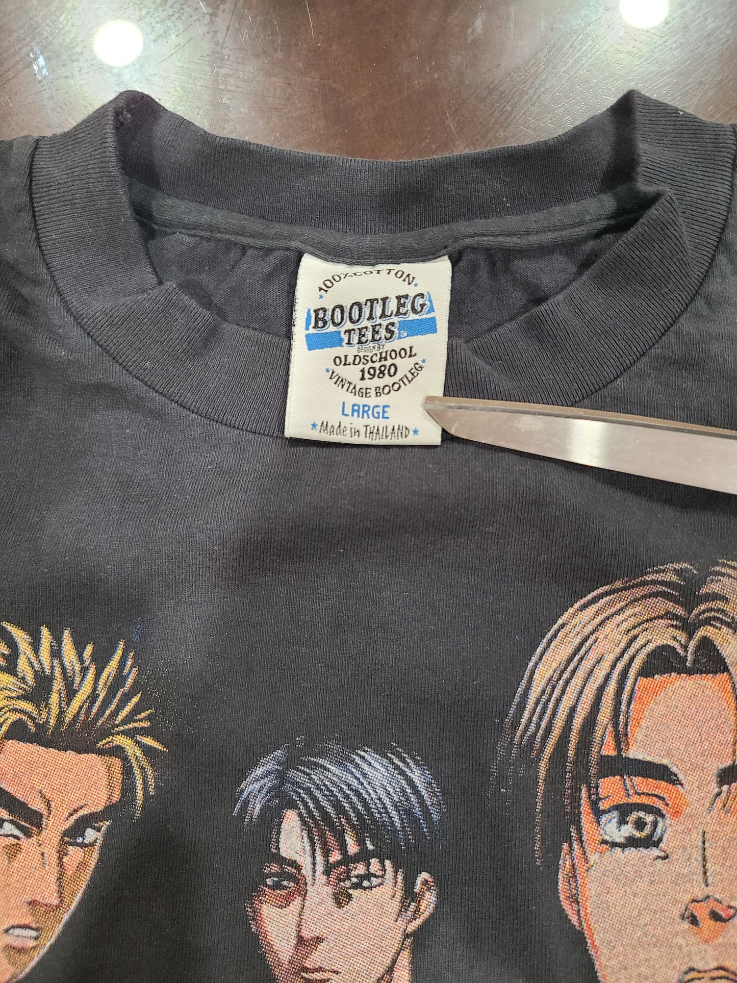 Initial D Modern Vintage Style Anime T Shirt Faded Black