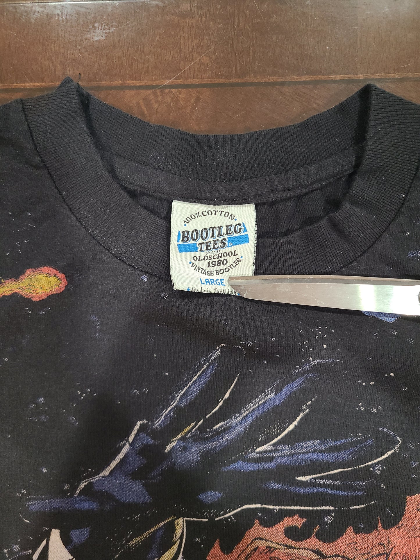 Fantastic Four Overprint Modern Vintage Style T Shirt Faded Black