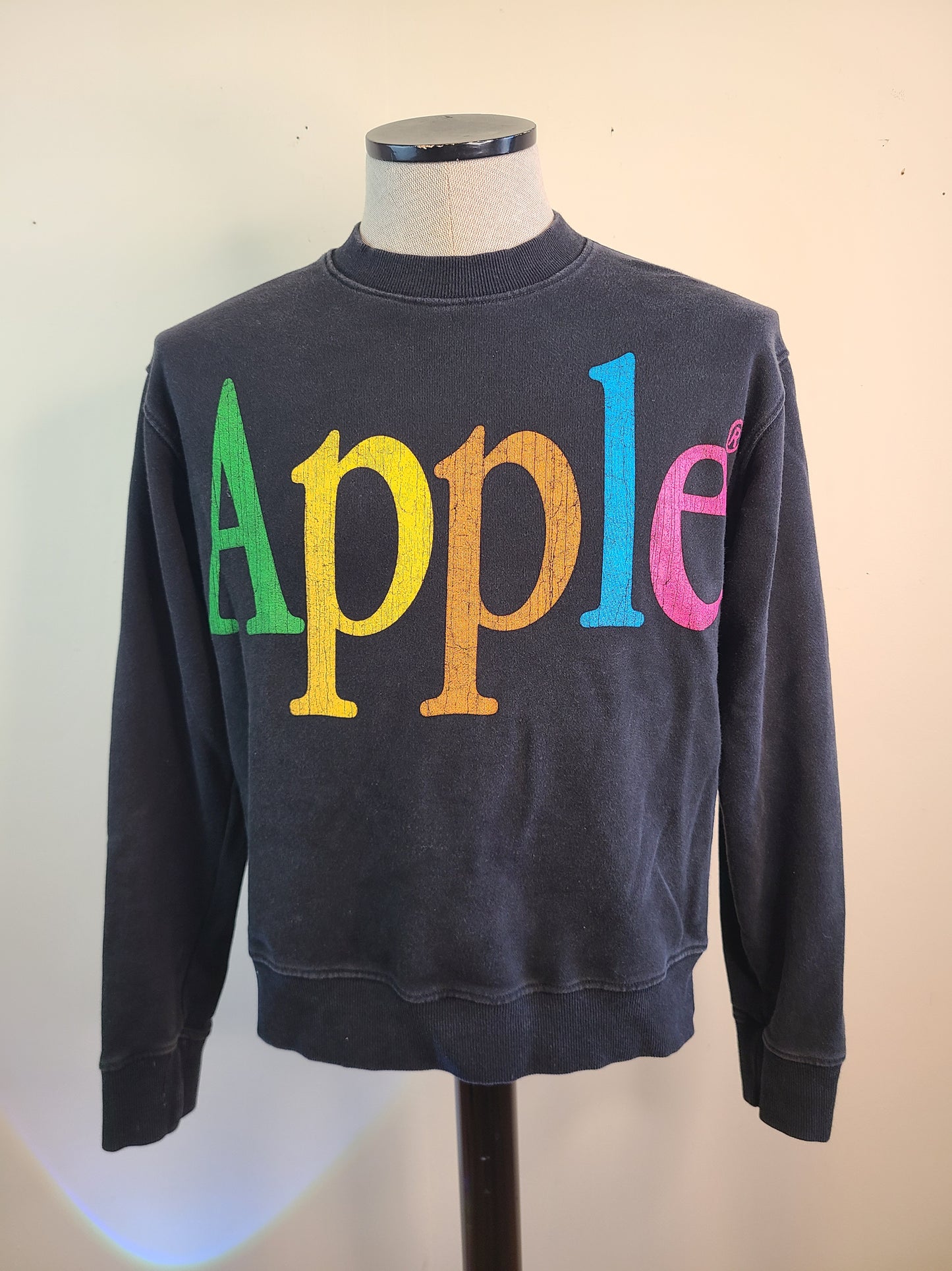 Apple Macintosh Computers Crewneck Sweatshirt Medium Modern Retro Print