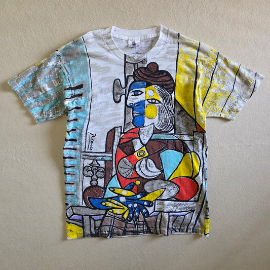 Rare Pablo Picasso All Over Print Graphic Tee L