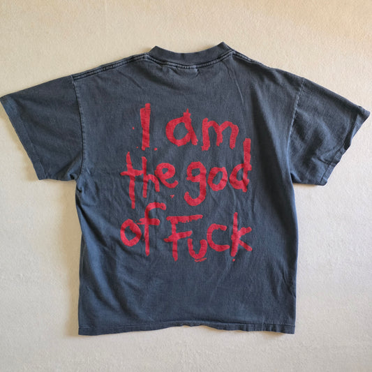 Marilyn Manson I am The God Tee Double Sided Print Tshirt L Faded Black Gray