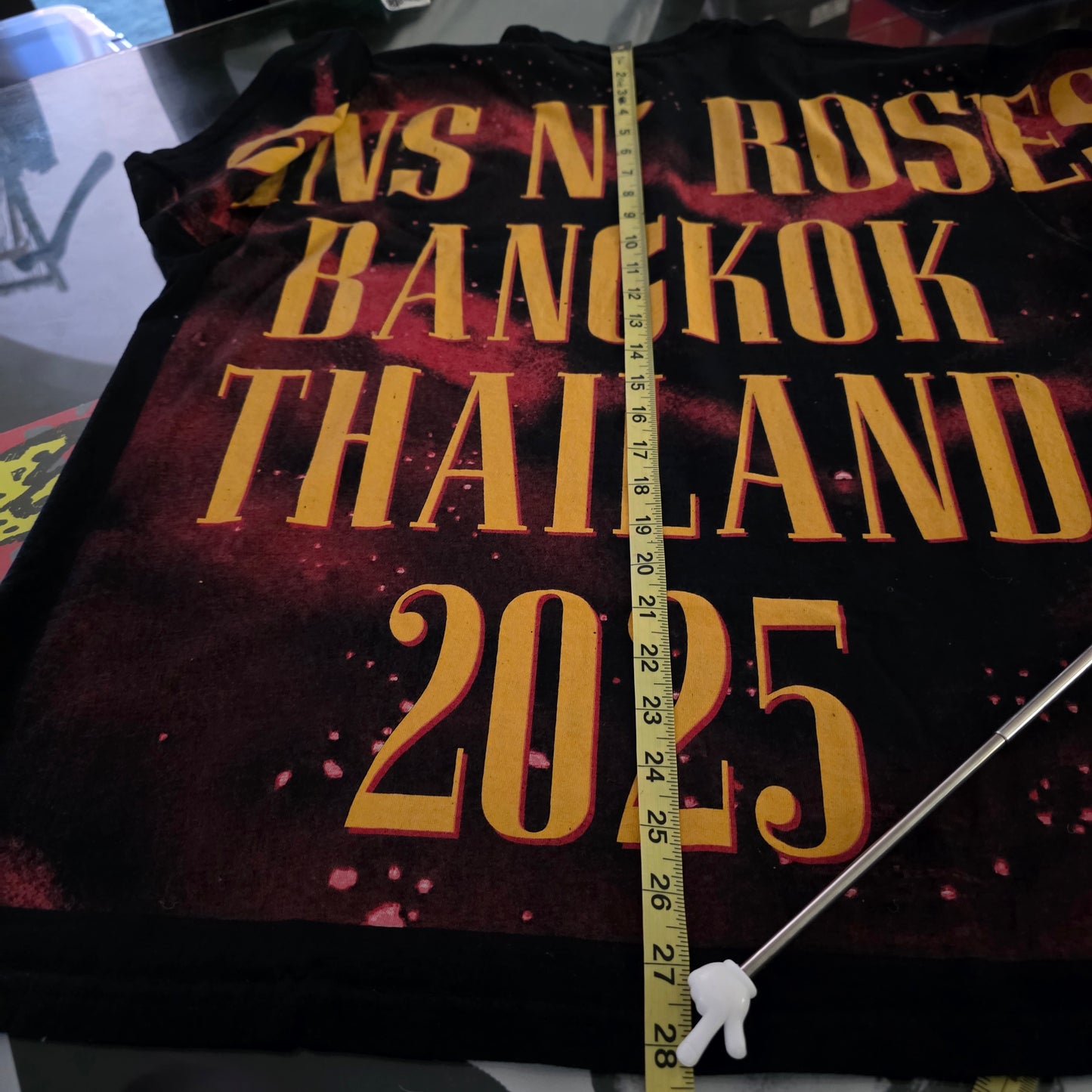 Guns N Roses GNR 2025 Bangkok Thailand Overprint All Over Print Tee Tshirt XL