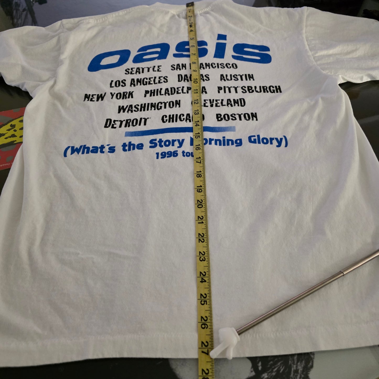 Oasis What's The Story Morning Glory Tour Tshirt L Washed White