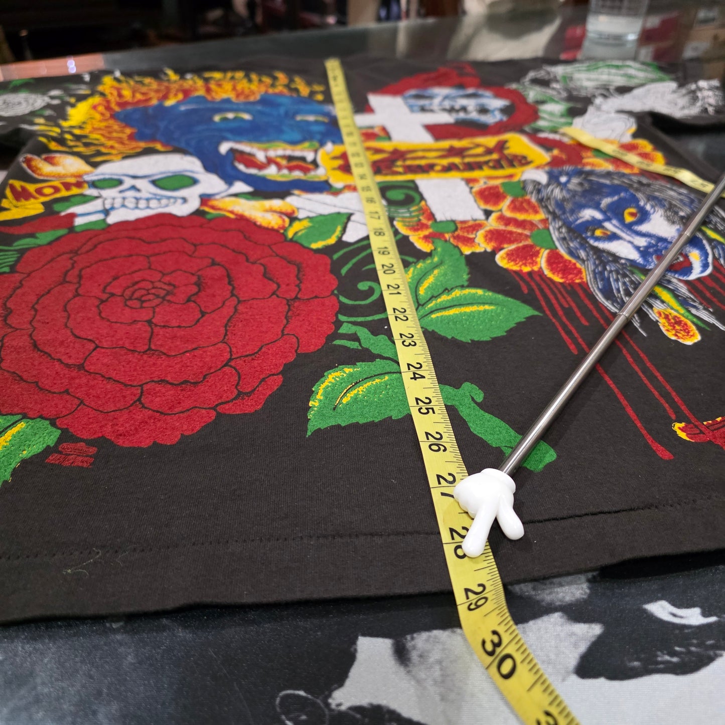 Ozzy Osbourne Overprint All Over Print Graphic Tshirt Large