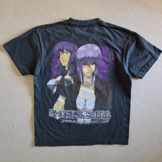 Ghost In The Shell Stand Alone Complex Double-sided Anime Tshirt L Faded Black