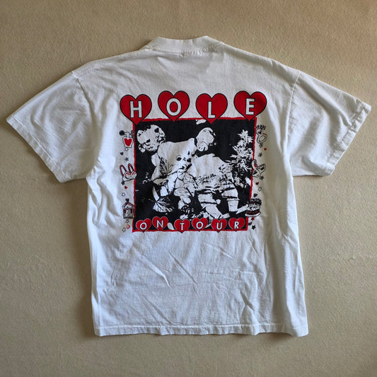 Hole Courtney Love Tour Tshirt Large White