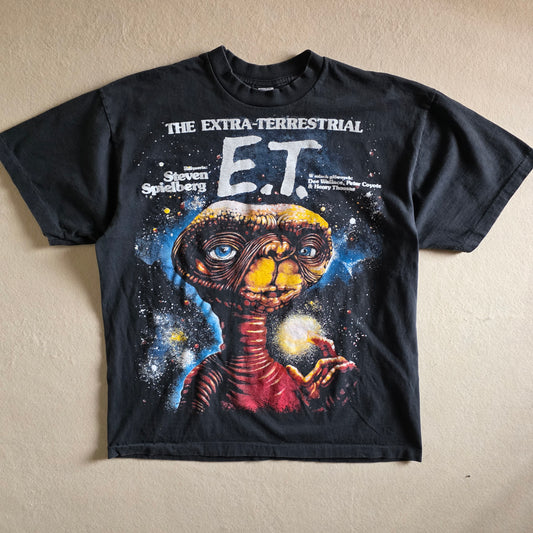 E.T. The Extra-Terrestrial Double-sided Movie Tshirt XL Faded Black