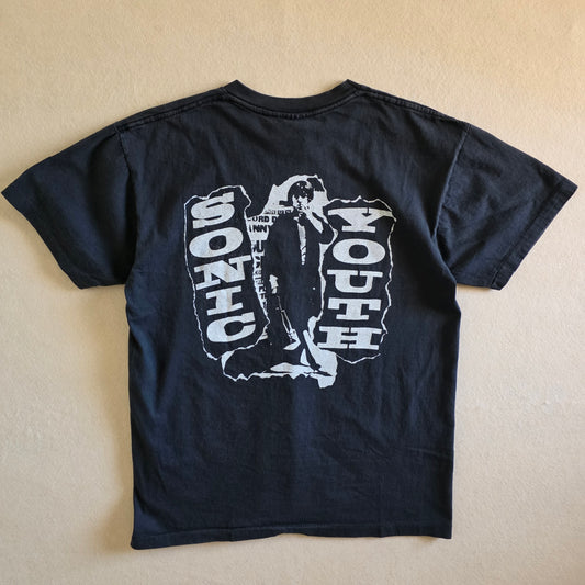 Sonic Youth Tannis Root Anna Karina Graphic Print Tshirt Faded Black L