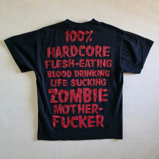 White Zombie Rob Zombie Tee Overprint Print Tshirt L Black