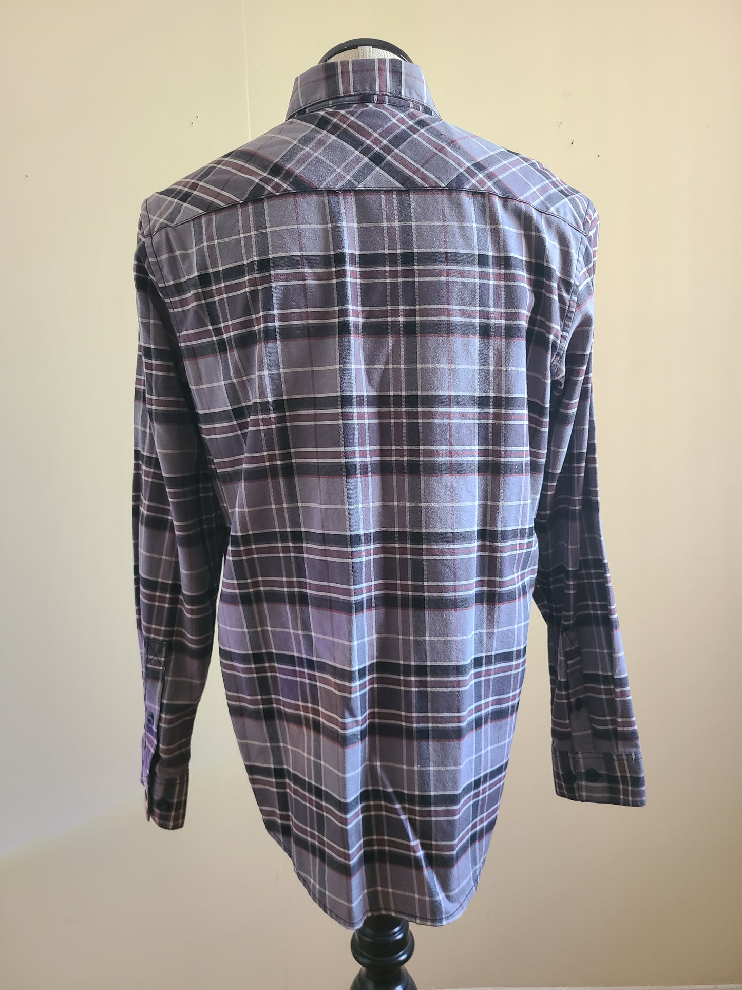 Harley Davidson Men's 120th Anniversary Plaid Shirt - Gray Plaid Sz Med