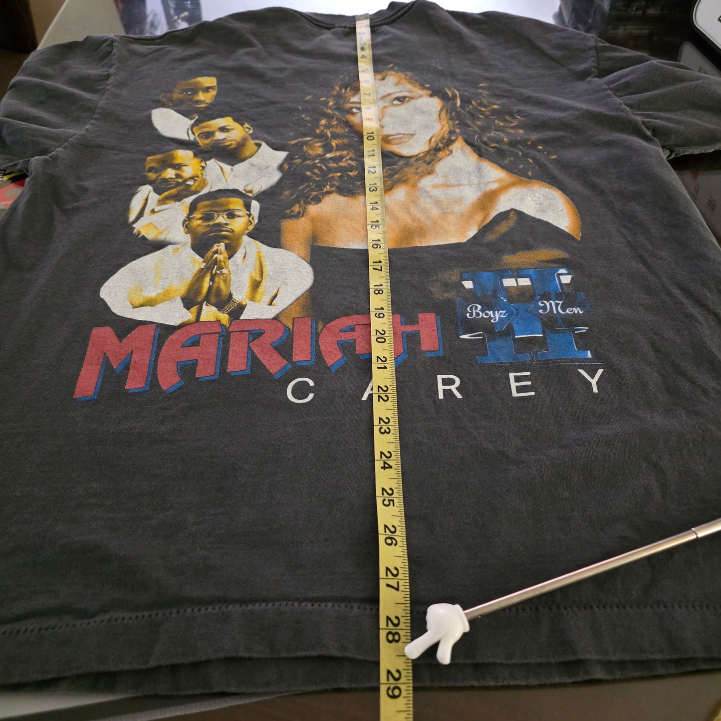 Mariah Carey Boyz II Men One Sweet Day Double-sided Tshirt XL Faded Black