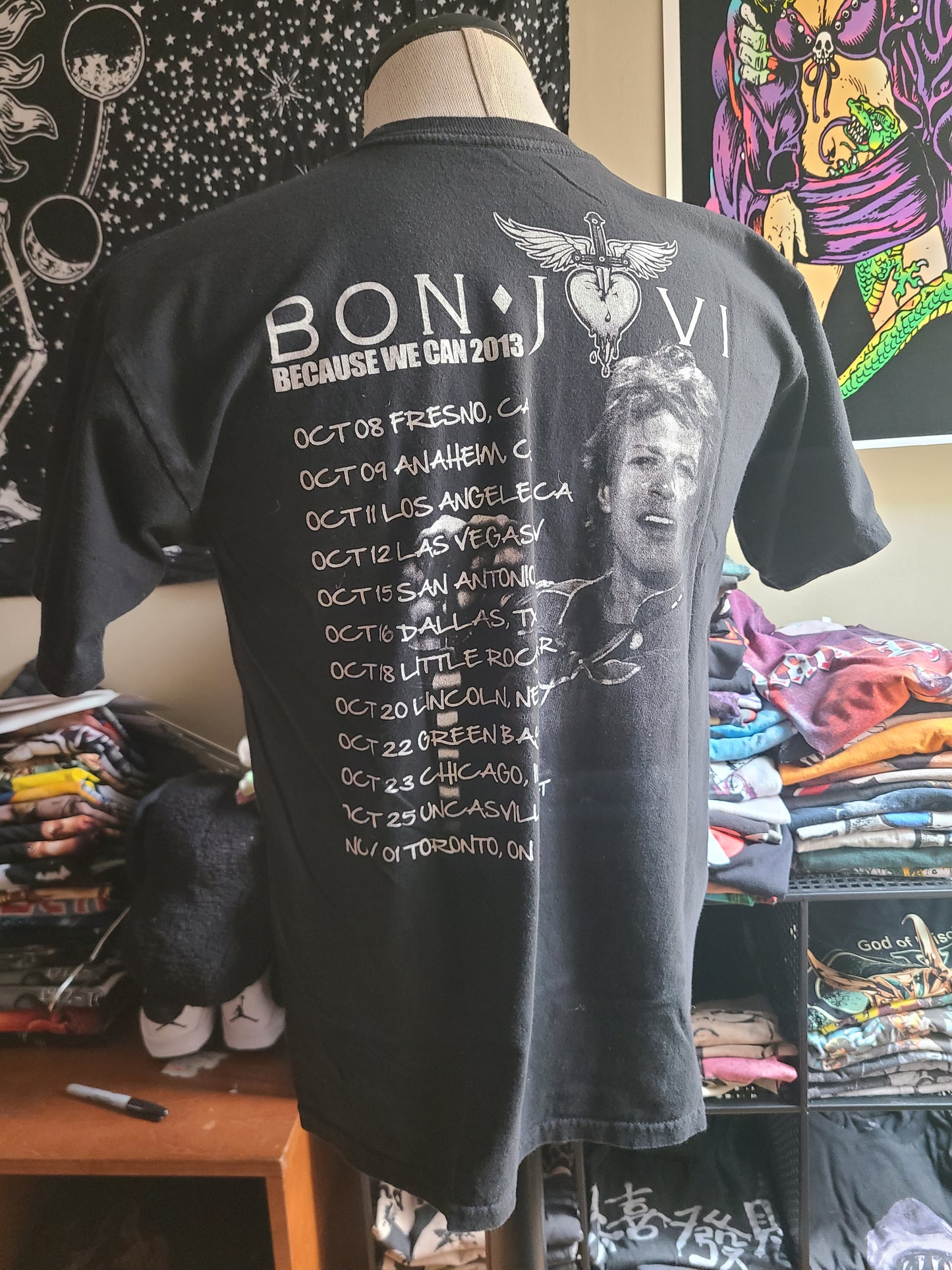 Bon Jovi Because We Can North American 2013 Tour T-Shirt Size Small