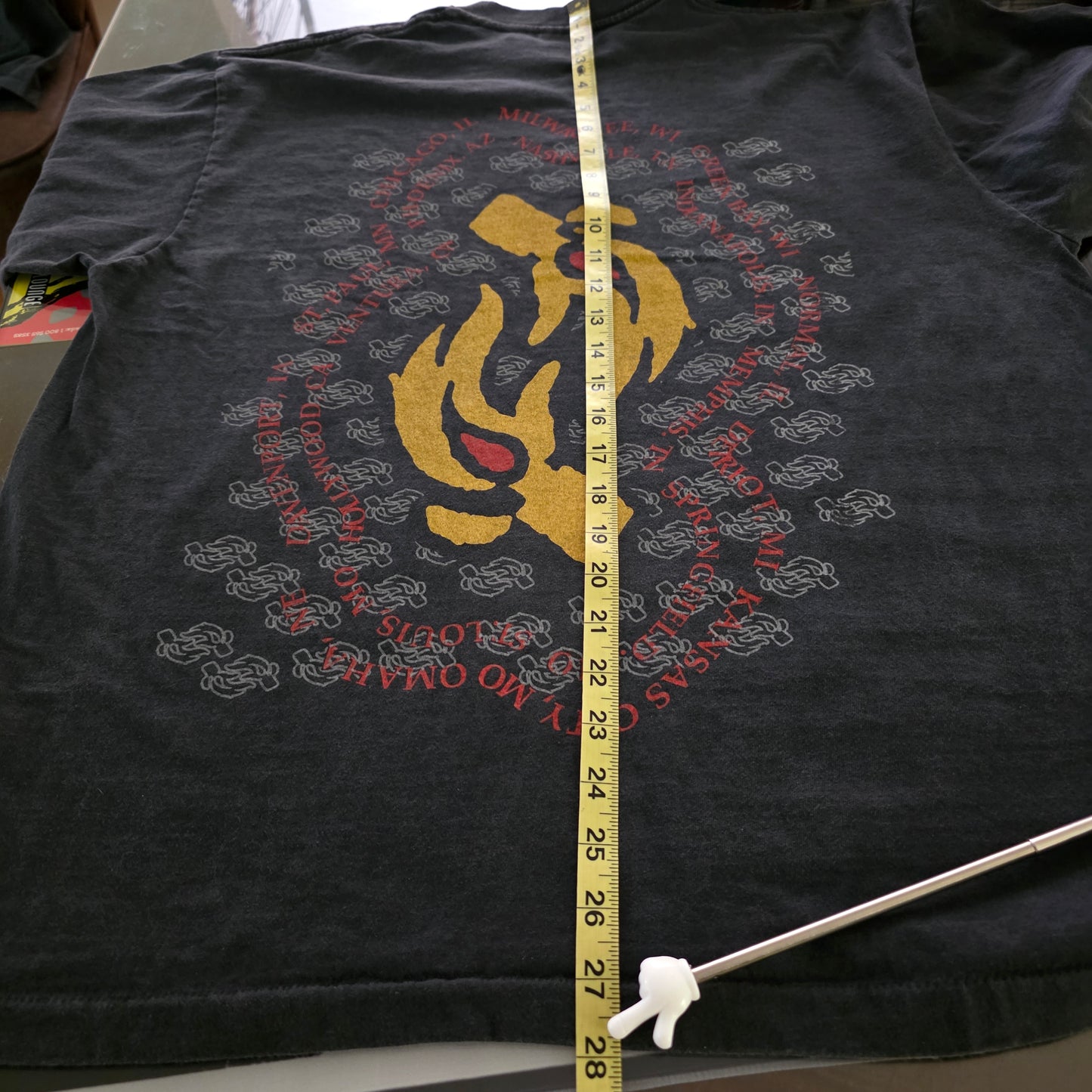 Soundgarden Badmotorfinger 1991 Tour Print Tshirt Faded Black XL