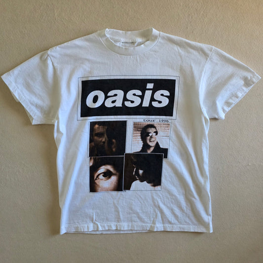 Oasis What's The Story Morning Glory Tour Tshirt L Washed White
