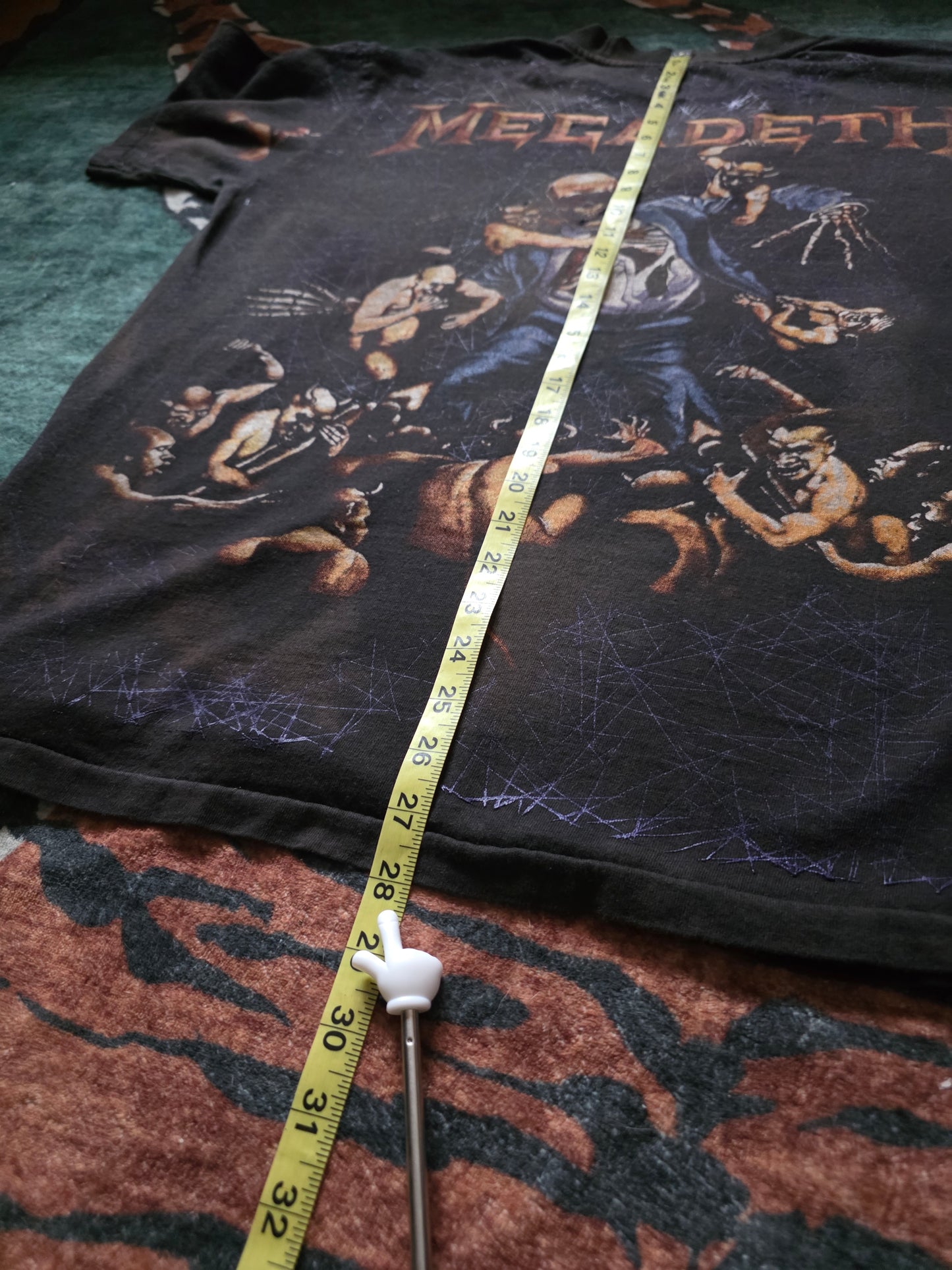 Megadeth Destroyed Overprint Tee Tshirt Distressed XL