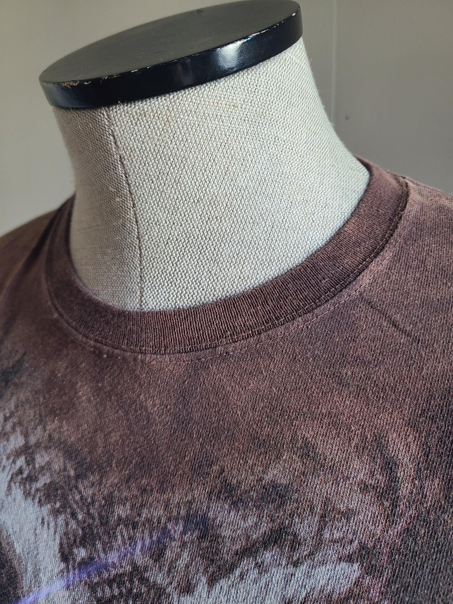 The Mountain Owl All Over Print Tie Dye Brown Tee Tshirt Men's Medium