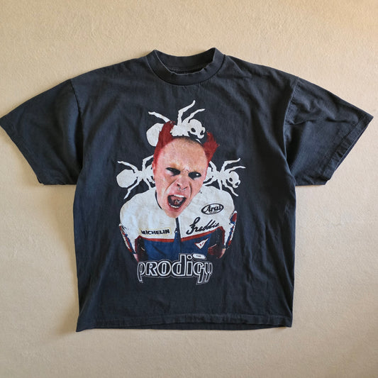 Prodigy 90s Style Double-sided Print Tee Tshirt XL Faded Black