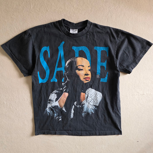 Sade Lovers Rock Big Print Tshirt Faded Black L Large