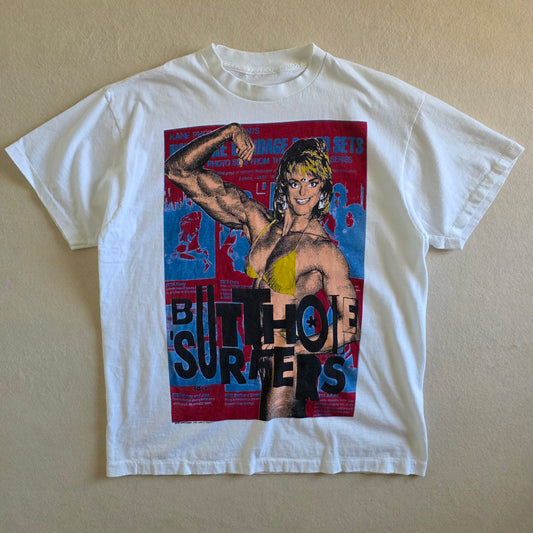Butthole Surfers Retro Graphic Tee Tshirt L Washed White