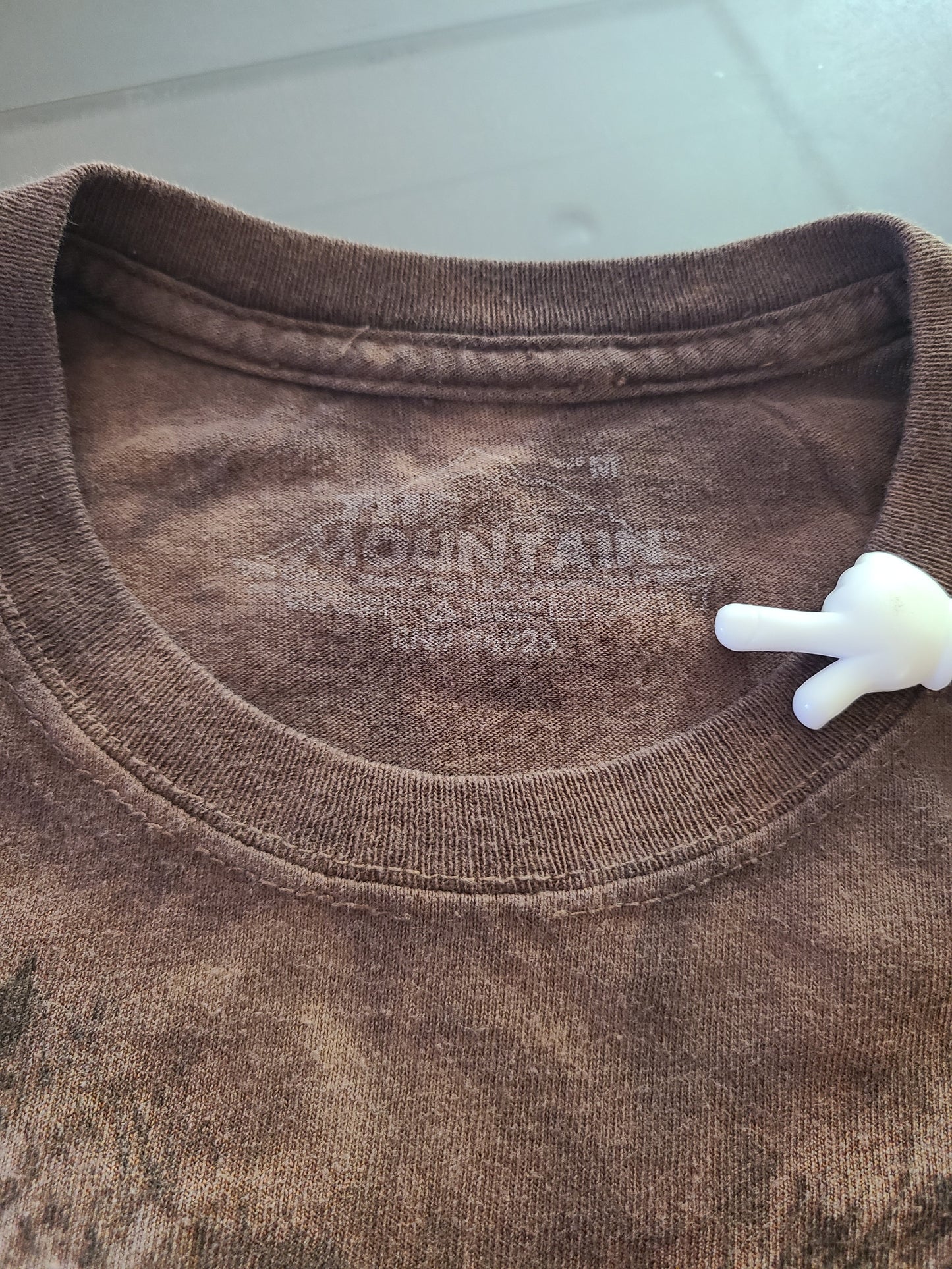 The Mountain Owl All Over Print Tie Dye Brown Tee Tshirt Men's Medium