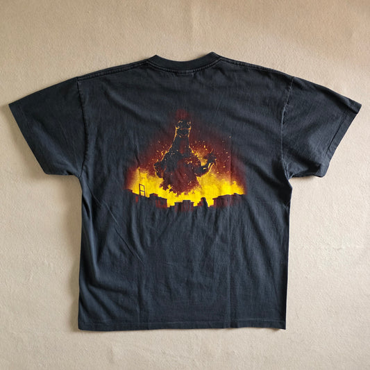 Godzilla Double-sided Print Tee Tshirt XL Large Faded Black