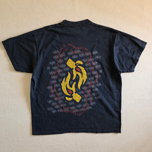 Soundgarden Badmotorfinger 1991 Tour Print Tshirt Faded Black XL