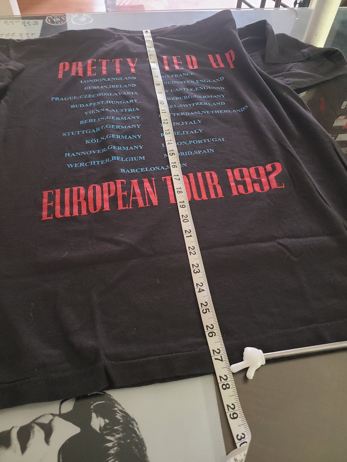 Guns N Roses GNR Pretty Tied Up European Tour Tee Tshirt