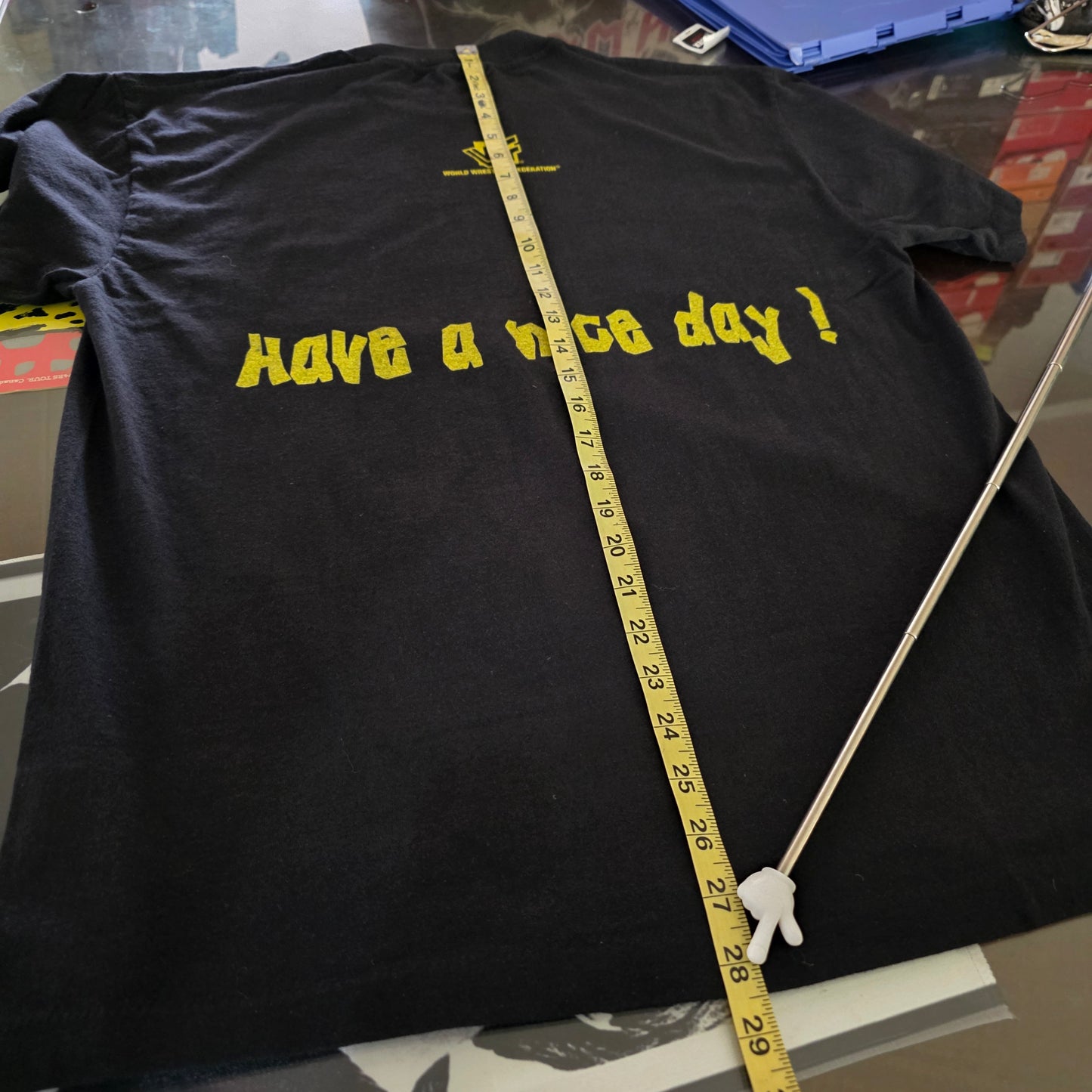 Mankind WWF Mick Foley Vintage-Style Tee Tshirt L Large Black