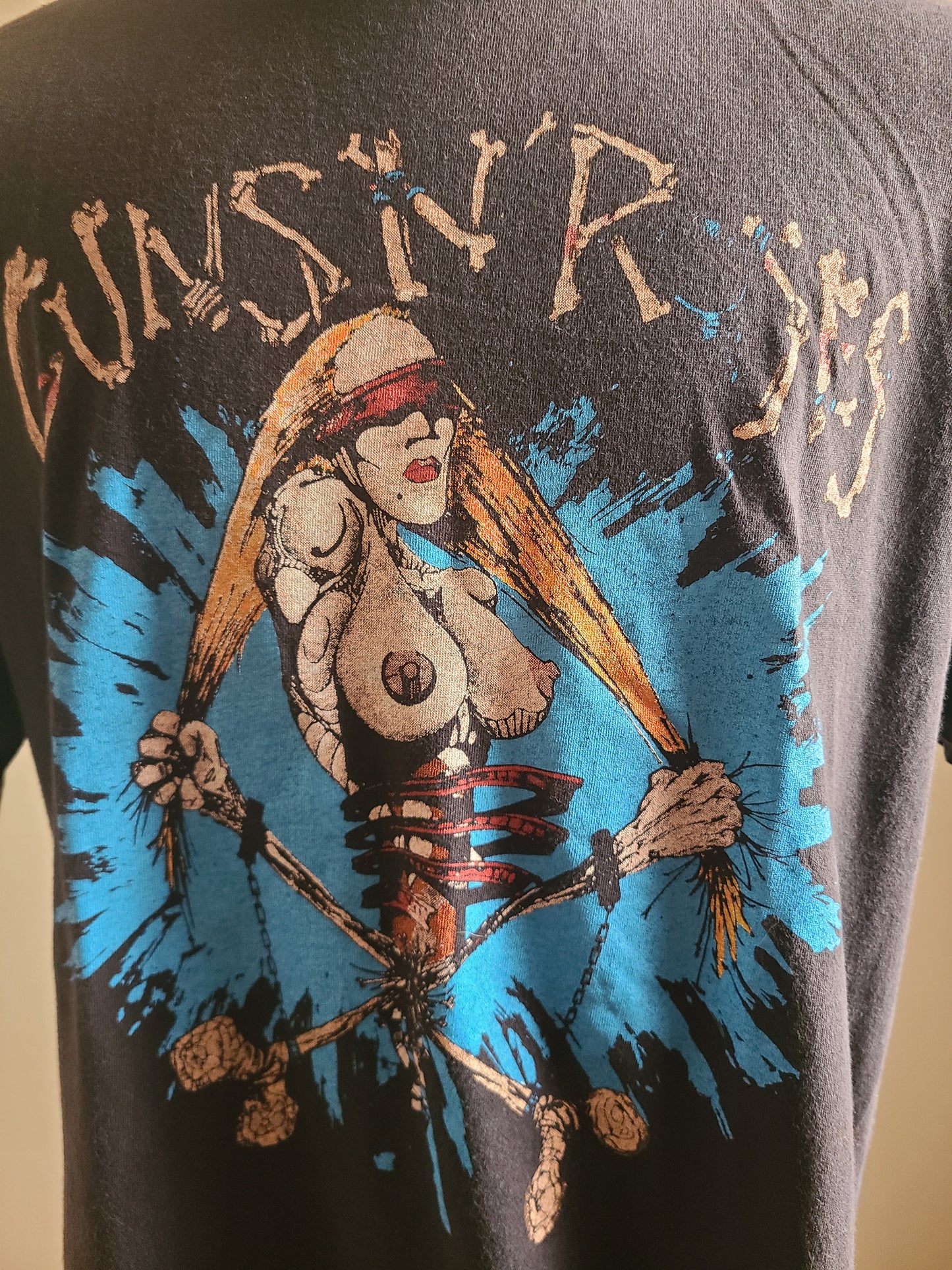 Guns N Roses GNR Pretty Tied Up European Tour Tee Tshirt