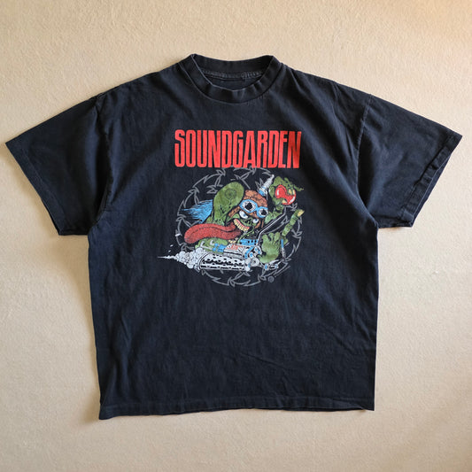 Soundgarden Badmotorfinger 1991 Tour Print Tshirt Faded Black XL