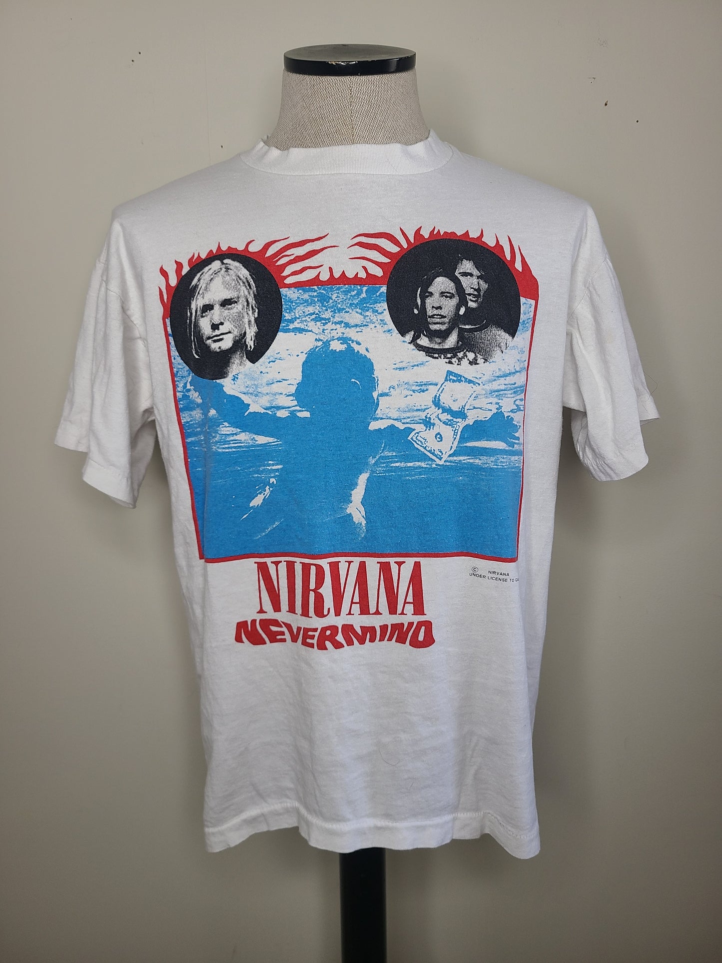 Nirvana Nevermind Tour Kurt Cobain 90s Style Modern Reprint Tee L