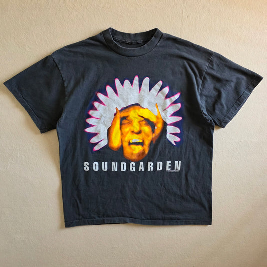 Soundgarden Black Hole Sun Double-sided Print Tshirt Faded Black XL