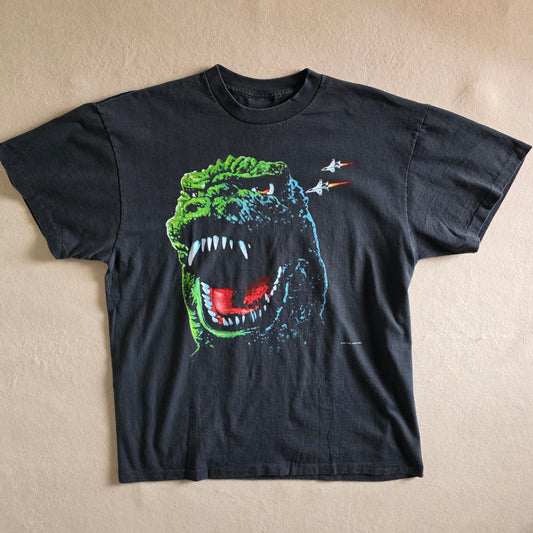 Godzilla Double-sided Print Tee Tshirt XL Large Faded Black