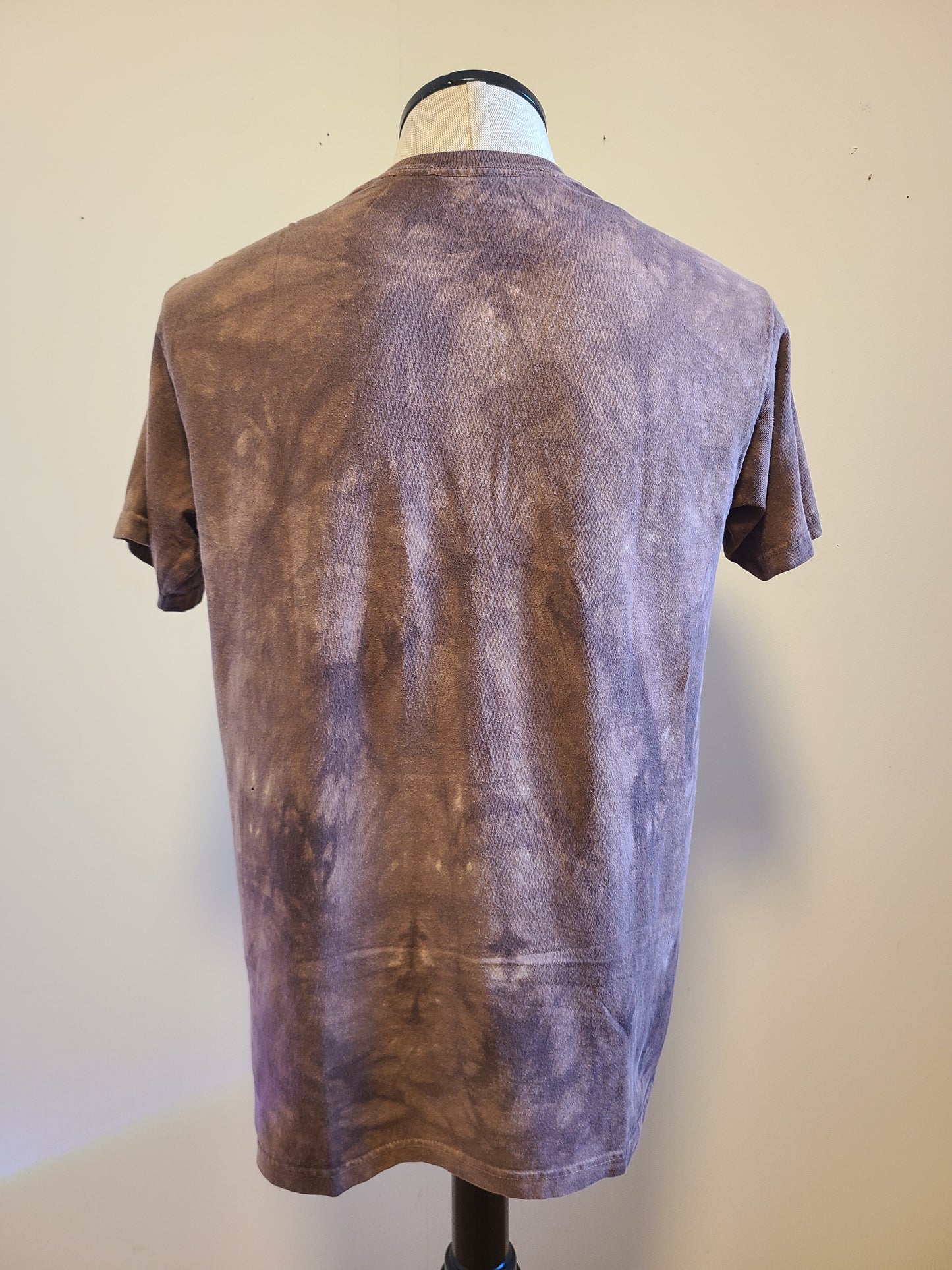 The Mountain Owl All Over Print Tie Dye Brown Tee Tshirt Men's Medium