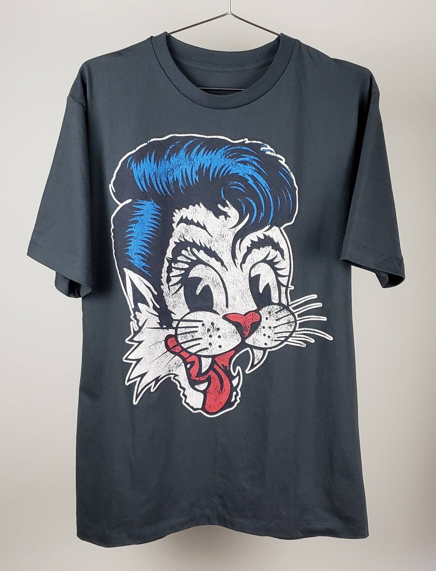 Stray Cats Retro Band T Shirt Faded Gray