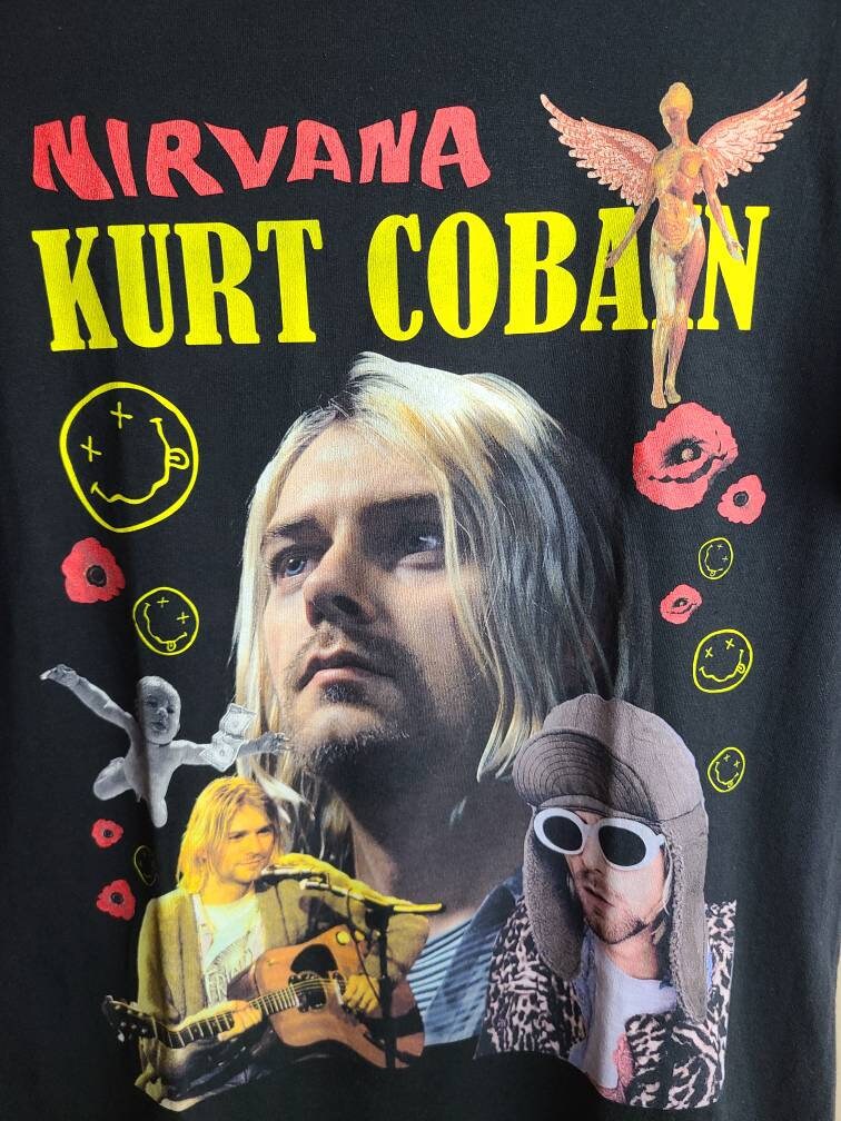 Nirvana Kurt Cobain Collage Art T Shirt