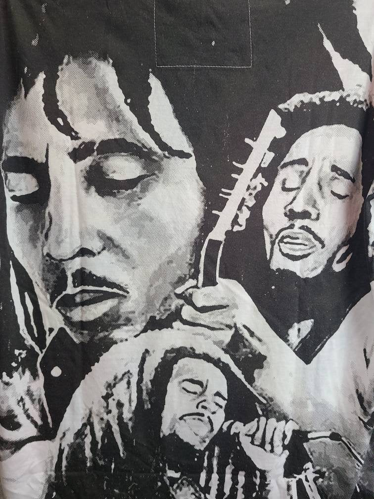 Bob Marley Super Soft All Over Print Tee T Shirt