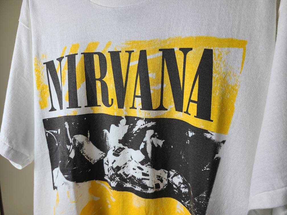 Nirvana Bleach Sub Pop Kurt Cobain T Shirt Cut and Sew