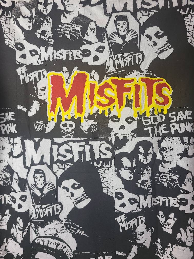 Handprinted Misfits Upcycled Overprint T Shirt Workshop Custom