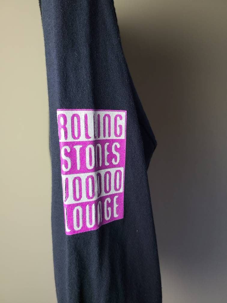 True Vintage VTG Officially Licensed The Rolling Stones Voodoo Lounge Tour Hooded Tee Shirt Size L