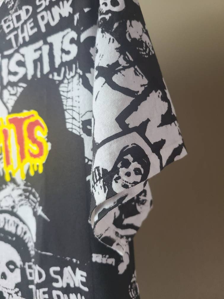 Handprinted Misfits Upcycled Overprint T Shirt Workshop Custom