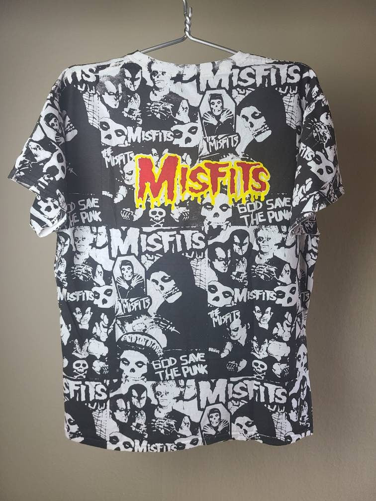 Handprinted Misfits Upcycled Overprint T Shirt Workshop Custom