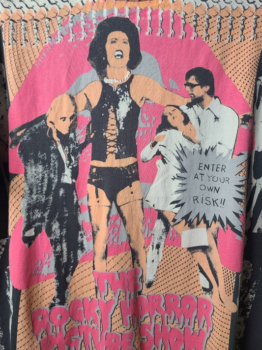 Handprinted The Rocky Horror Picture Show Faded Cool Grey Tee