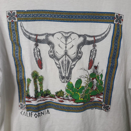 Vintage 90s Skull California T Shirt