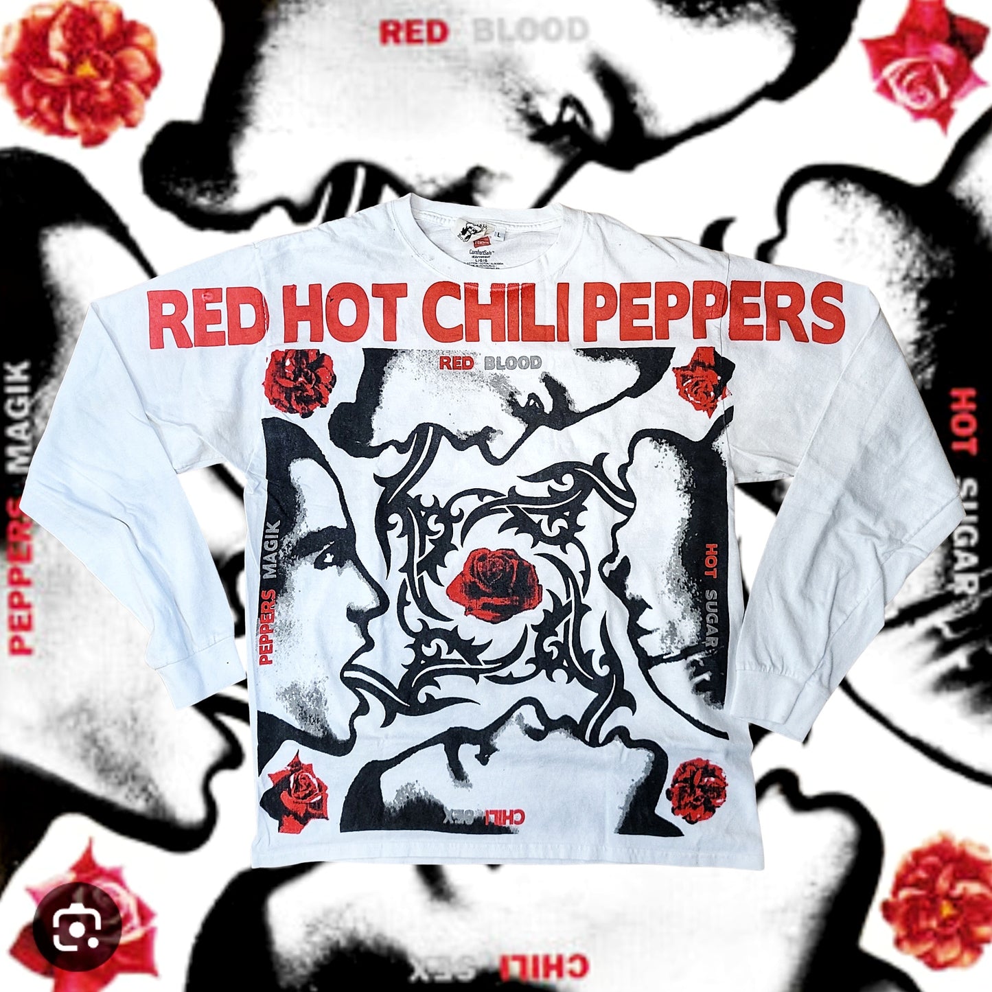 Red Hot Chili Peppers Blood Sex Magic Long Sleeve Overprint Tee