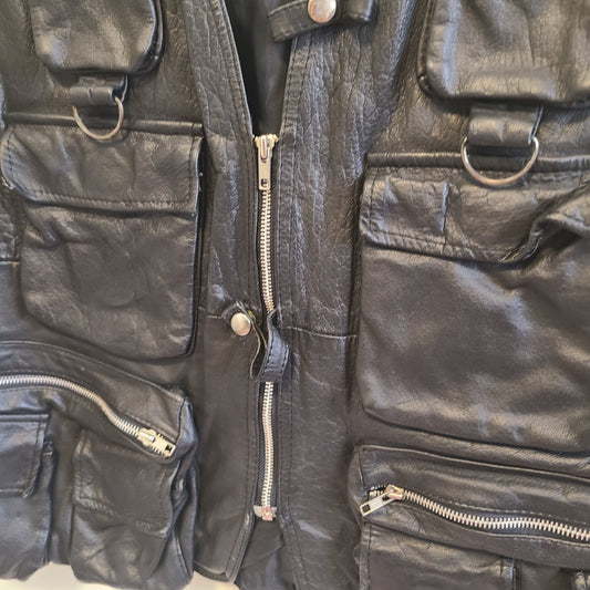 Leather Cargo Vest