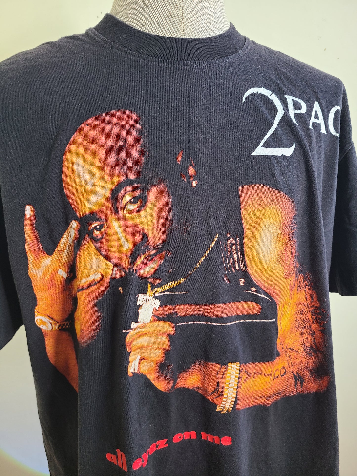 2 Pac All Eyez on Me Faded Black T-shirt size XL