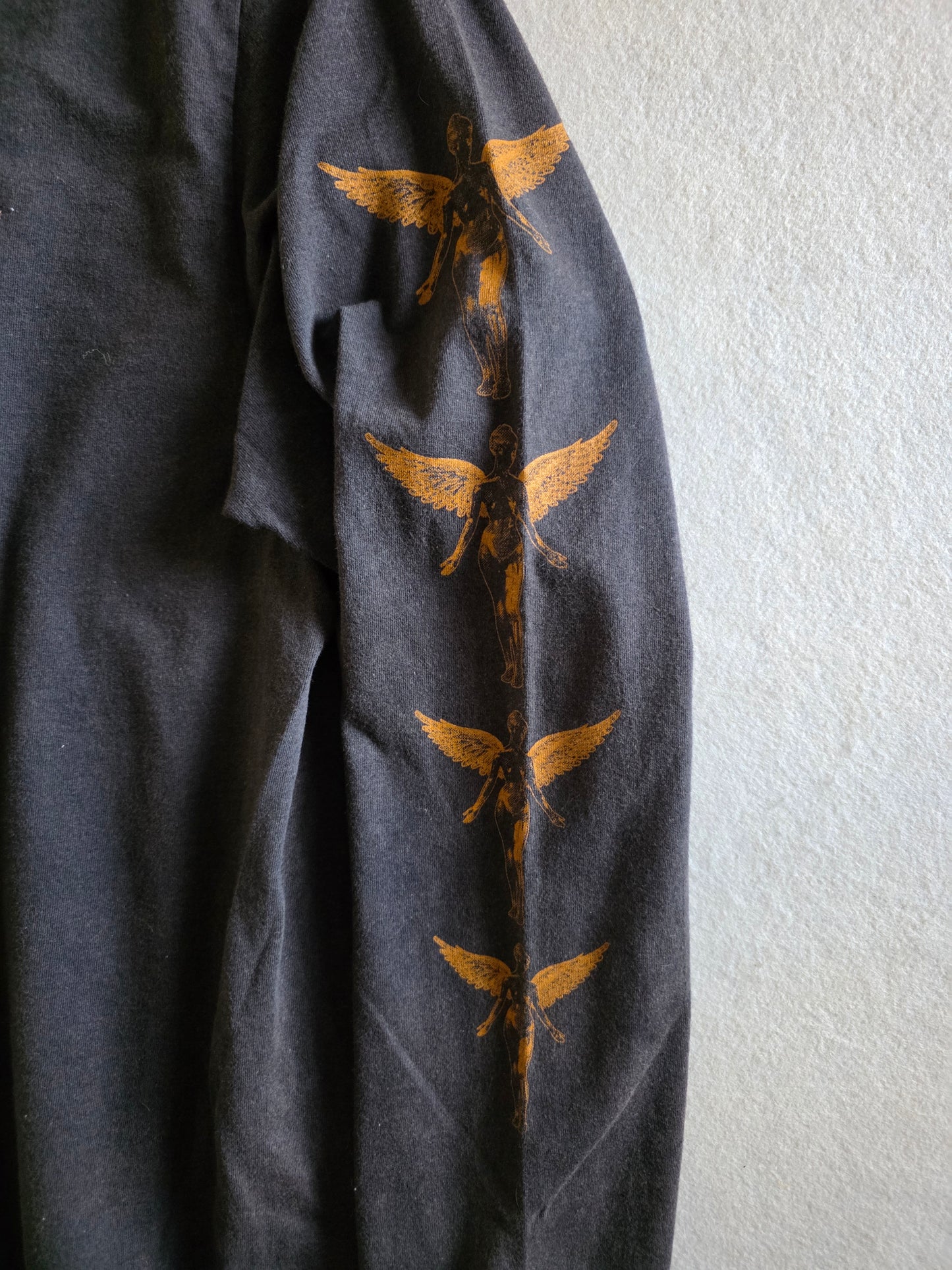 Nirvana In Utero 4 Sided Print Long Sleeve Tee Tshirt Faded Out XL