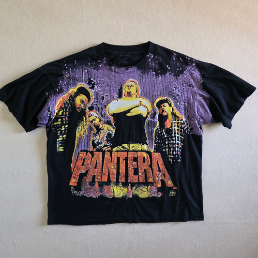 Pantera Overprint All Over Print Tee Tshirt XL Black